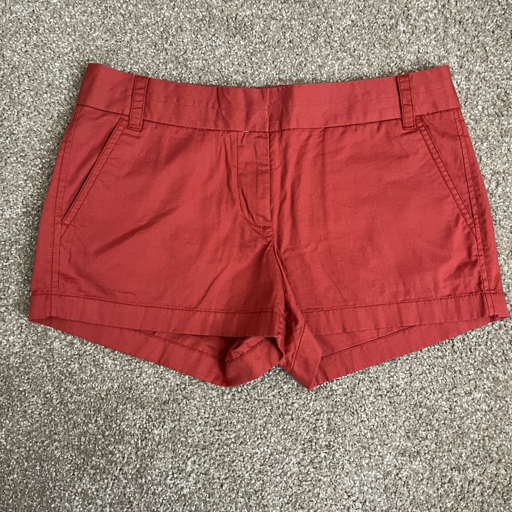 J. CREW Red Cotton Chino Short